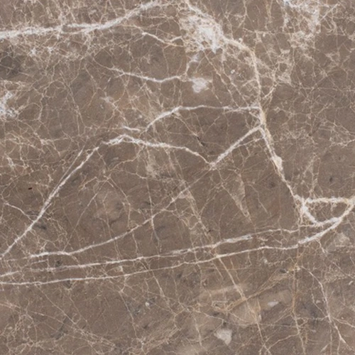 Marbre brun veiné de blanc, idéal pour les surfaces nobles et les éléments décoratifs haut de gamme.